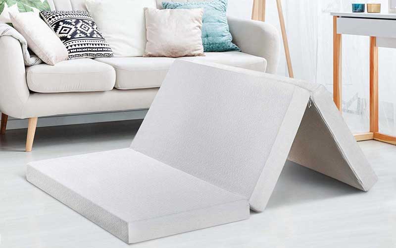 Foldable light grey mattress