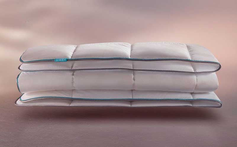 Simba Hybrid with Stratos temperature regulation - our pick for the best summer duvet in the UK. 