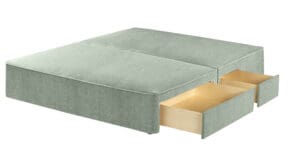 Harrison Spinks Premium Divan Base - Herringbone Sky, 2 + 2 Continental Drawers, Super King