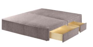 Harrison Spinks Premium Divan Base - Herringbone Lilac, 2 + 2 Continental Drawers, Super King