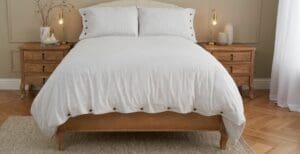 Cotton Collection Dyed Stripe Bed Linen Set - Grey, Super King