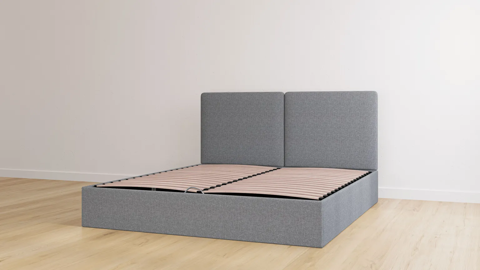 Emma Storage Ottoman Bed Super King - 180 x 200cm - Dark Grey - Plain Headboard