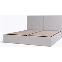 Emma Storage Ottoman Bed Super King - 180 x 200cm - Light Grey - Tufted Headboard